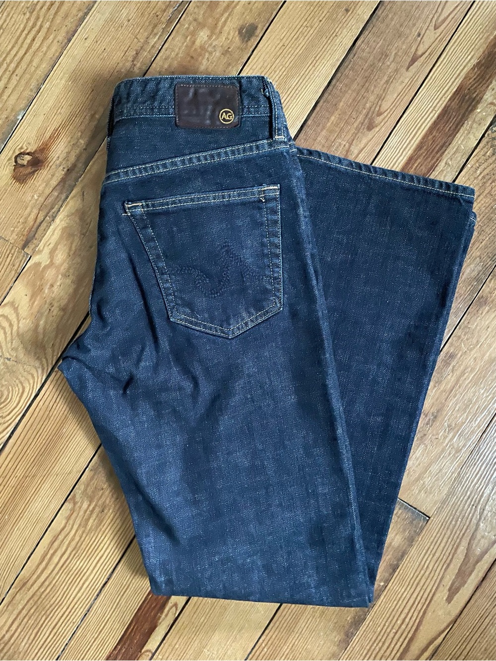 Ag Adriano Goldschmied Dark Indigo Straight Jeans